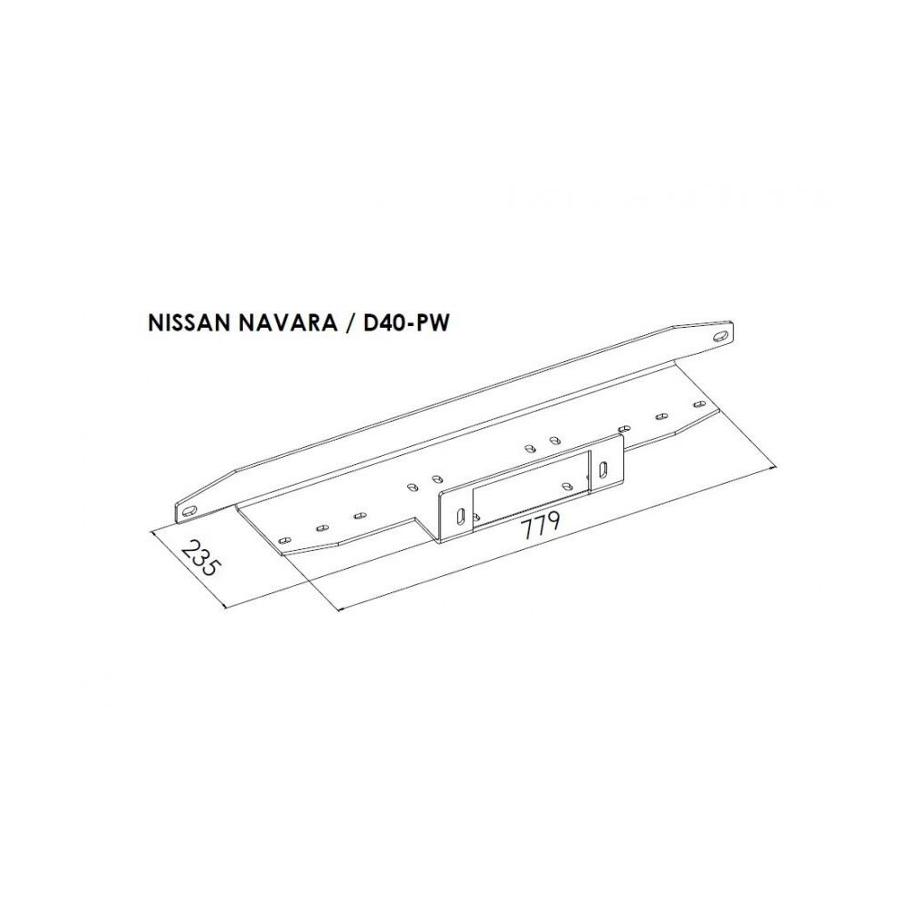 Platine Treuil PC Nissan Navara D40 2005-2010 - Accessoire 4x4 robuste
