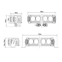 Phare LED LAZER Triple-R 4 Gen2 Noir Wide – Puissance & Style 4x4