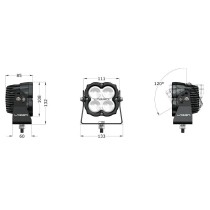Phare LED LAZER UTILITY-80 Gen2 Noir Wide - Eclairage 4x4 Puissant