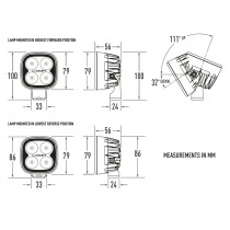 Phare LED LAZER UTILITY-25 Noir : Puissance & Style 4x4