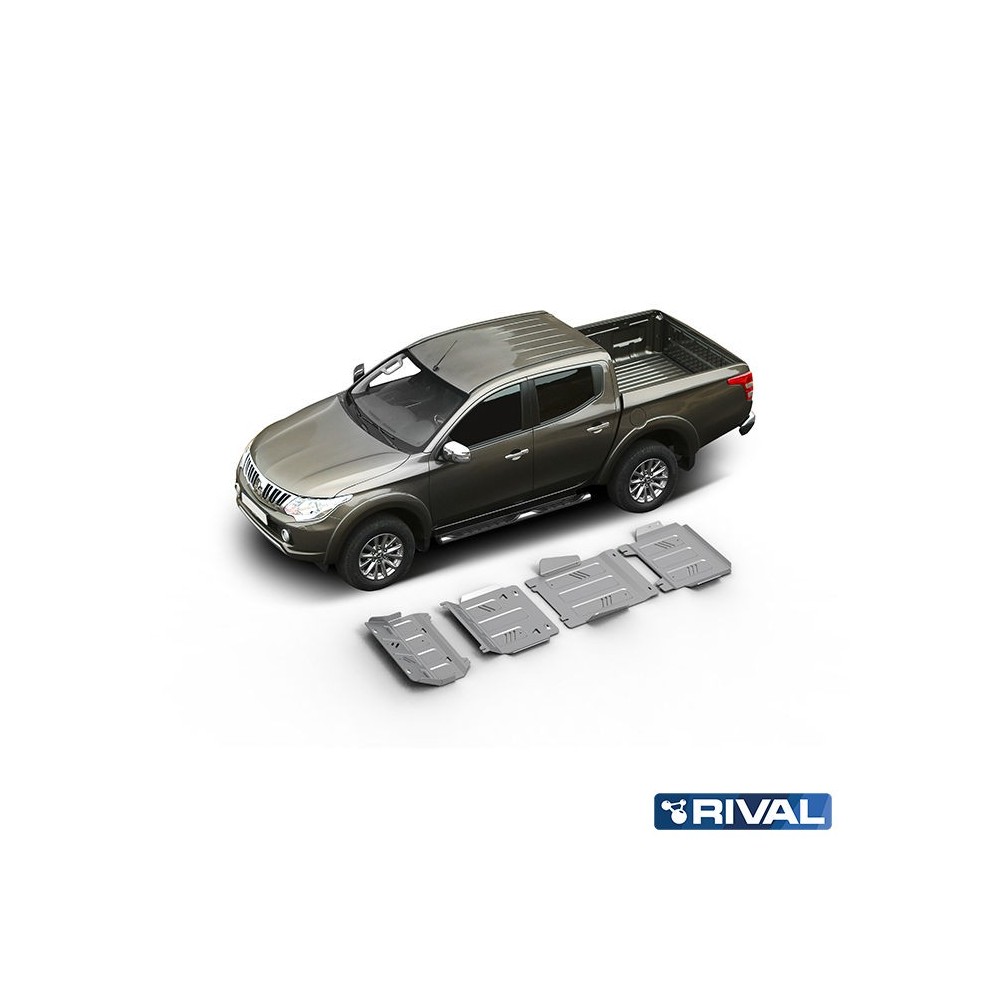 Blindage Rival L200/Fullback 2016+ - Kit 4 pcs Protection 4x4
