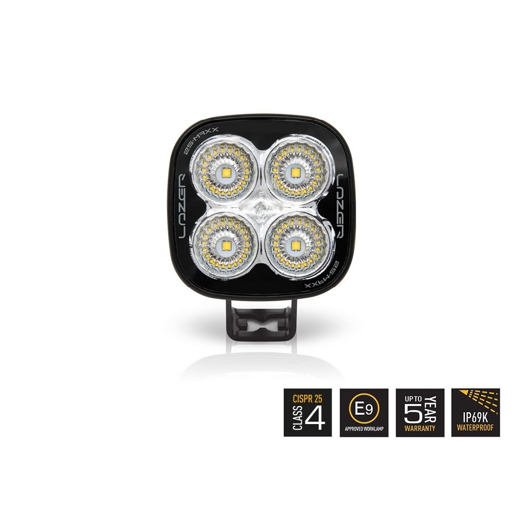 Phare LED LAZER Utility 25 Maxx Noir – Éclairage 4x4 Ultra-Puissant