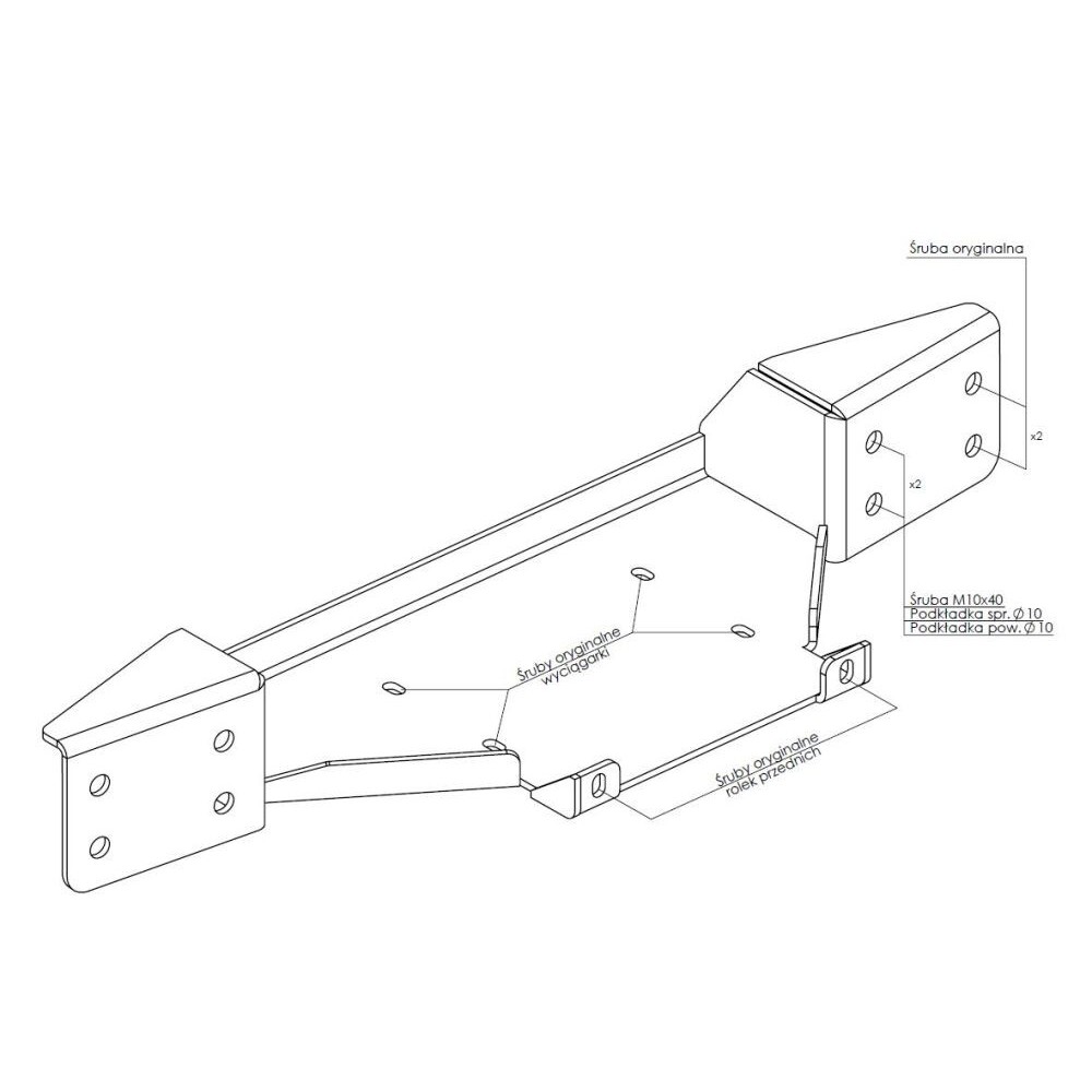 Platine Treuil PC Ford Ranger Raptor 2019-2022 - Accessoire 4x4
