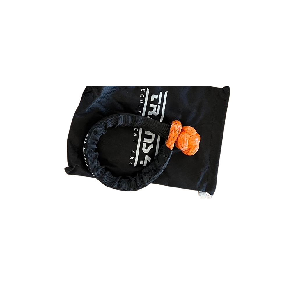 Manille souple Dyneema 10mm orange : sécurité & solidité 4x4