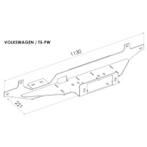 Platine treuil PC origine Volkswagen T5 - Accessoire 4x4 robuste