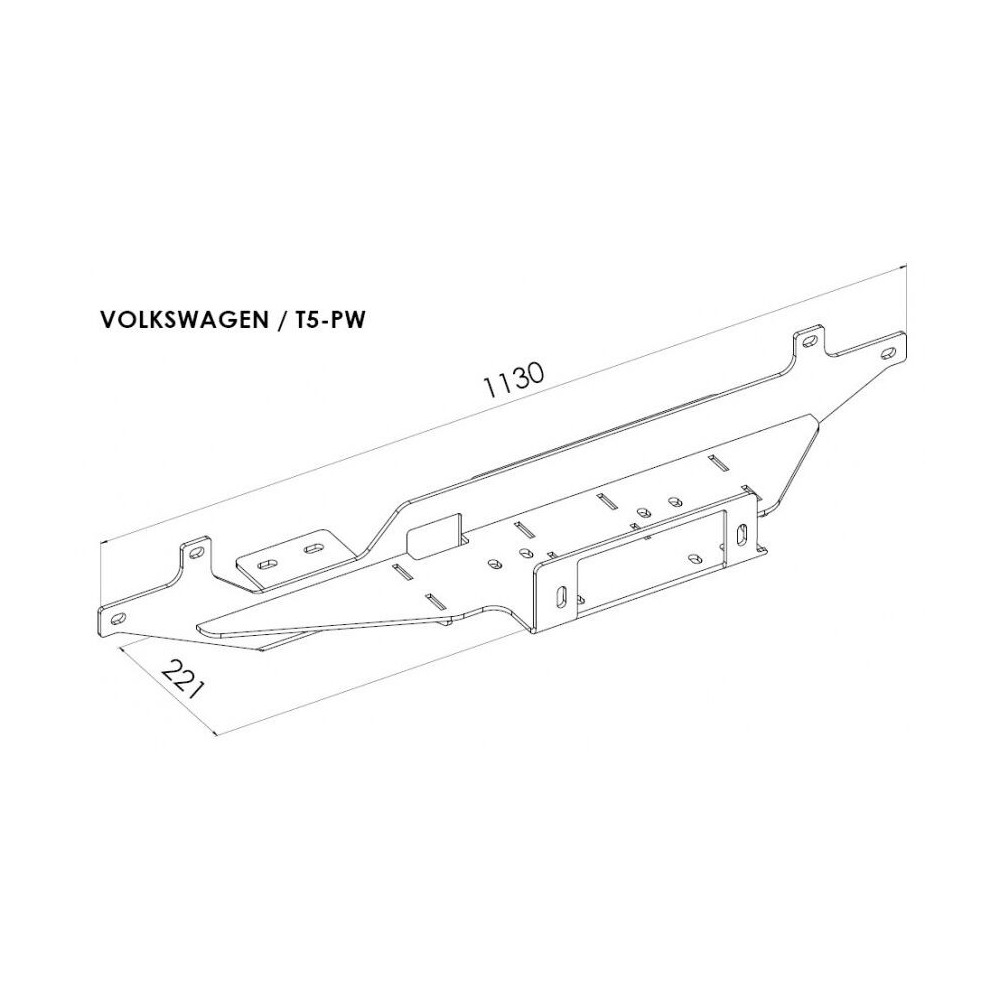 Platine treuil PC origine Volkswagen T5 - Accessoire 4x4 robuste