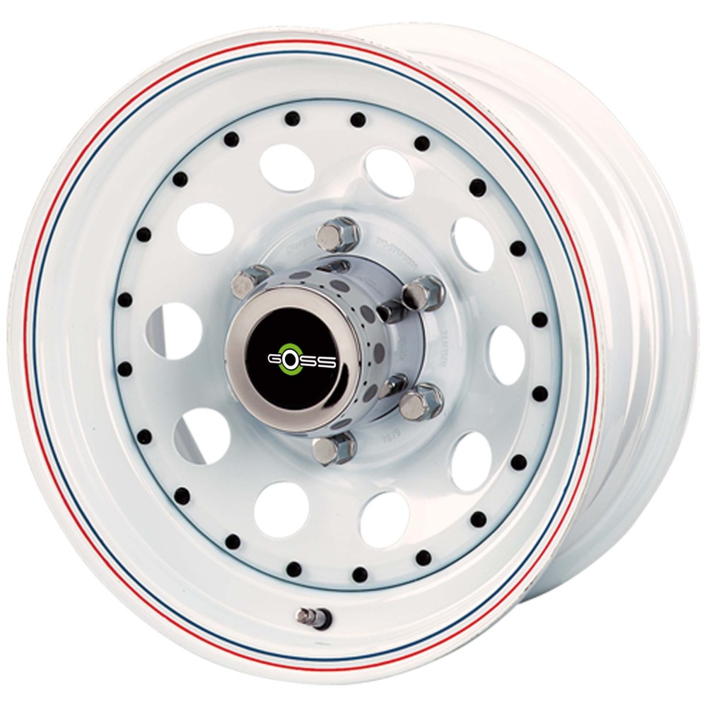 Jante MODULAR 8x15 Blanche GOSS 5x165.1 – Acier robuste, prix top