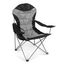 Fauteuil Kampa XL dossier haut gris : confort camping et bivouac
