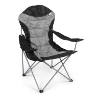 Fauteuil Kampa XL dossier haut gris : confort camping et bivouac