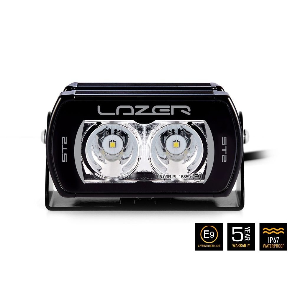 Phare LED LAZER ST-2 Evolution Noir : Éclairage 4x4 Haute Performance