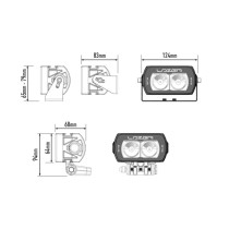 Phare LED LAZER ST-2 Evolution Noir : Éclairage 4x4 Haute Performance