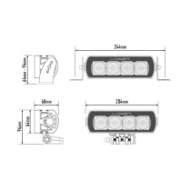 Phare LED LAZER ST-4 Evolution Noir : Puissance & Fiabilité 4x4