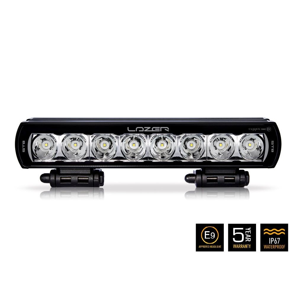 Phare LED LAZER ST-8 Evolution Noir : Éclairage 4x4 Haute Performance