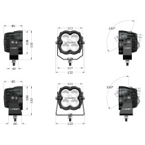 Phare LED LAZER Utility-80 Gen2 Noir : Puissance & Fiabilité Pro