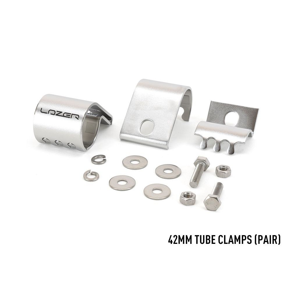  Bride de Montage Inox LAZER Ø42mm - Fixation Tube Robuste 4x4 