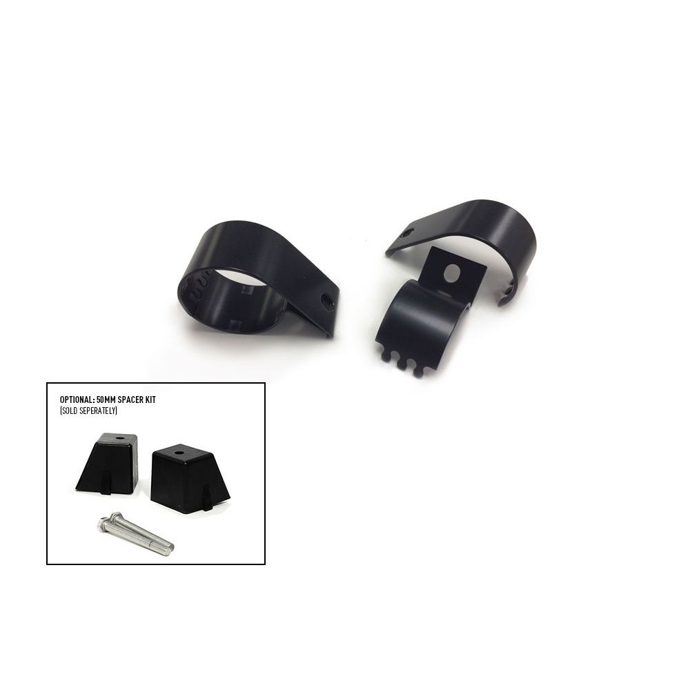  Bride de montage noire Ø76mm LAZER – Accessoire 4x4 robuste 