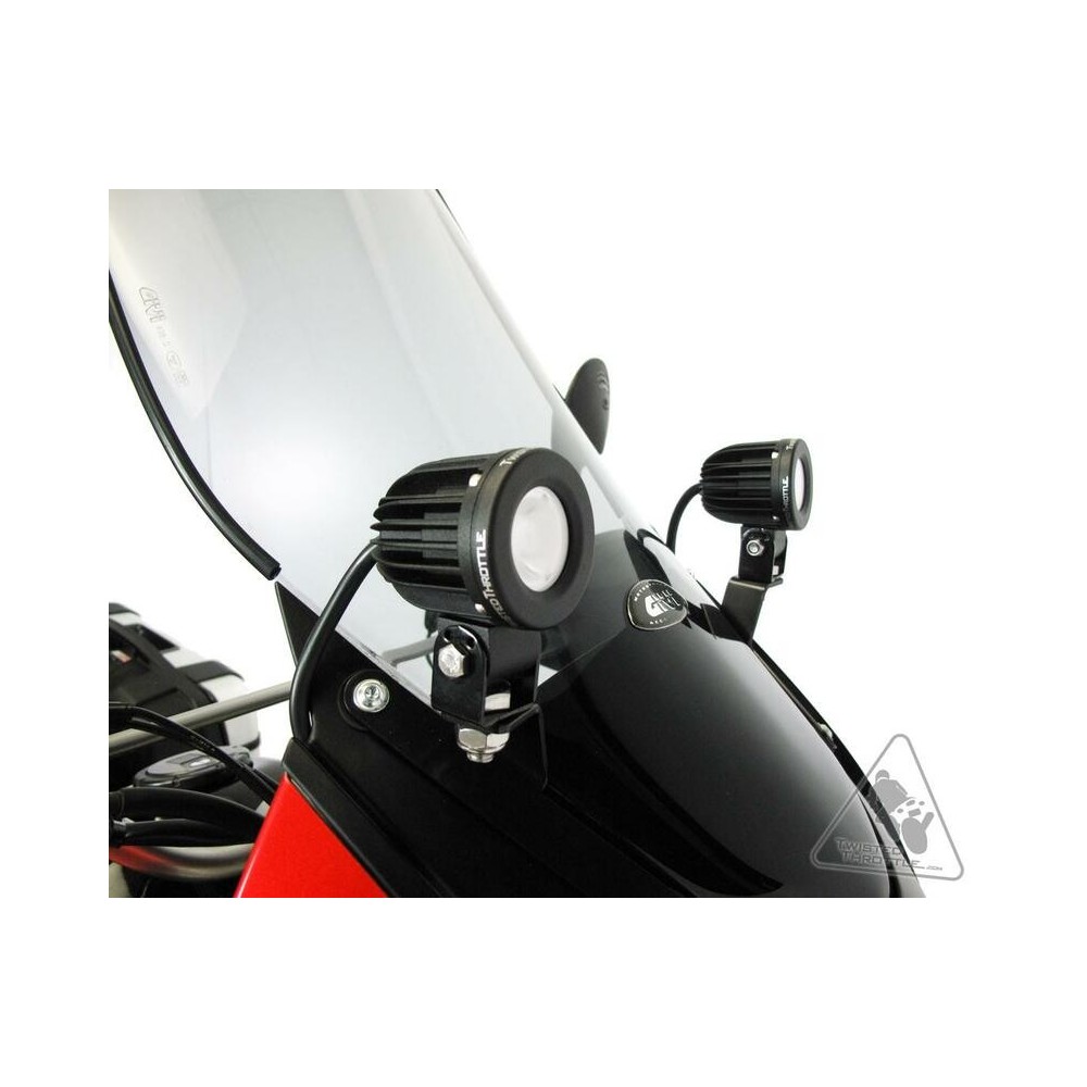 Supports de montage pour éclairages DENALI sur tableau de bord pour Kawasaki KLR650E ('08-)