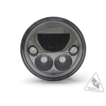 Module de phare LED DENALI M7E E-MARK, 7.0" rond, Chrome Noir