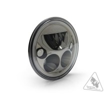 Module de phare LED DENALI M7E E-MARK, 7.0" rond, Chrome Noir