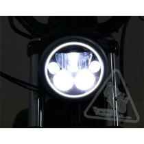 Module de phare LED DENALI M7E E-MARK, 7.0" rond, Chrome Noir