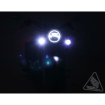 Module de phare LED DENALI M7E E-MARK, 7.0" rond, Chrome Noir