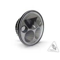 Module de phare LED DENALI M5E E-MARK, 5.75" rond, Chrome Noir