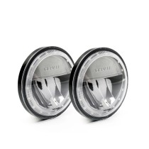 Modules de phare LED DENALI M4 (paire), 4.5" rond, Chrome Noir