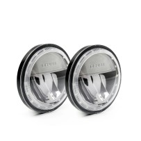 Modules de phare LED DENALI M4 (paire), 4.5" rond, Chrome Noir