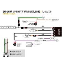 Kit de Câblage LAZER 2 Broches 12V - Pour Lampe 4x4 Eclairage
