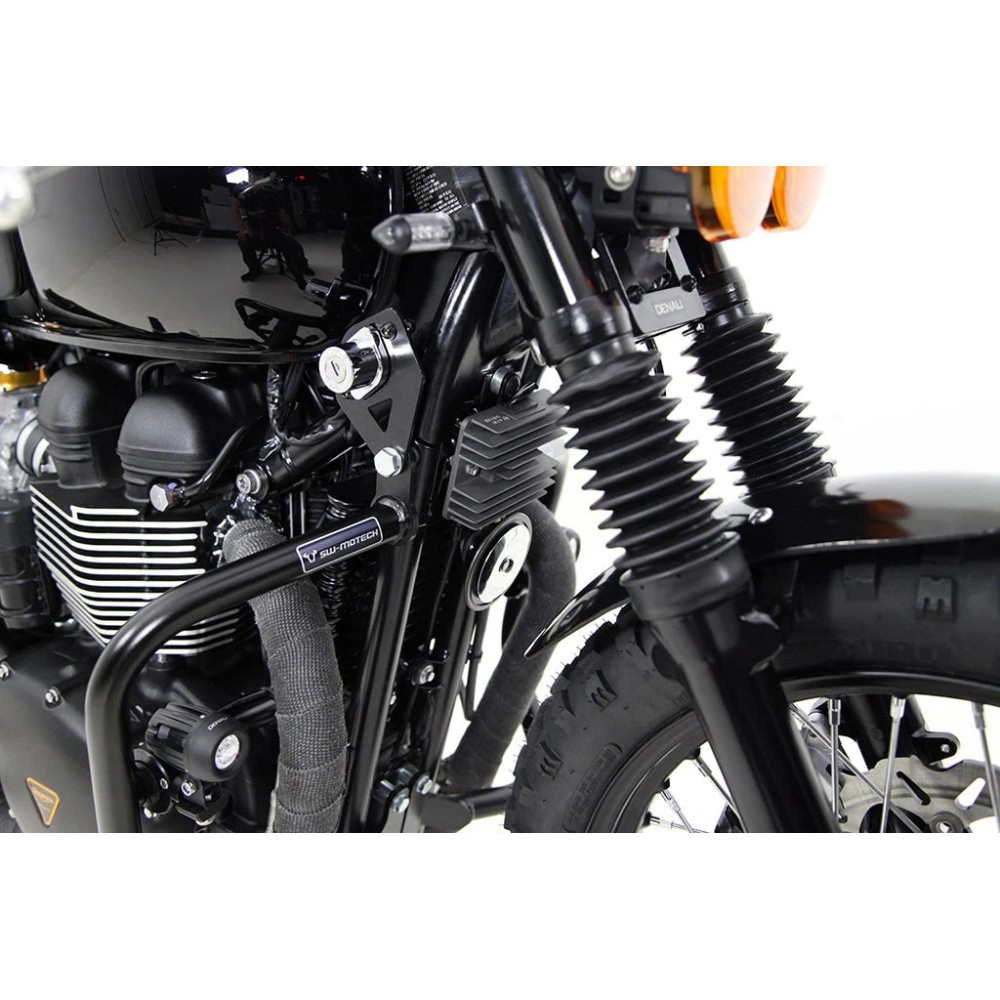 Support de relocalisation de démarreur DENALI pour Triumph Bonneville, Thruxton & Scrambler '04-'14 (rev01)