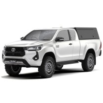 Hardtop aluminium noir Alu Cab pour Toyota Hilux Revo extra cabine 