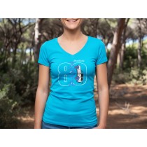 Tshirt femme HDJ80 Dream Team bleu atoll – Style unique DTC Parts