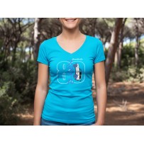 Tshirt femme HDJ80 Dream Team bleu atoll – Style unique DTC Parts