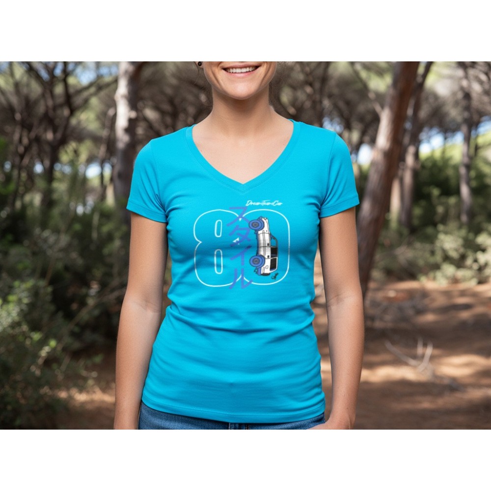 Tshirt femme HDJ80 Dream Team bleu atoll – Style unique DTC Parts