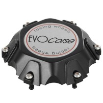 Cache moyeu noir EVO Corse C70 – 6x139,7 – écusson gris