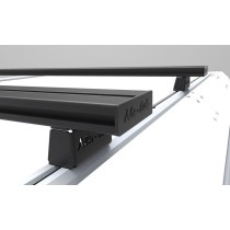 Kit de 2 barres de toit Alu-Cab – 1450 mm – Noires – Avec pieds 40 mm