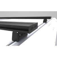 Kit de 2 barres de toit Alu-Cab – 1450 mm – Noires – Avec pieds 40 mm