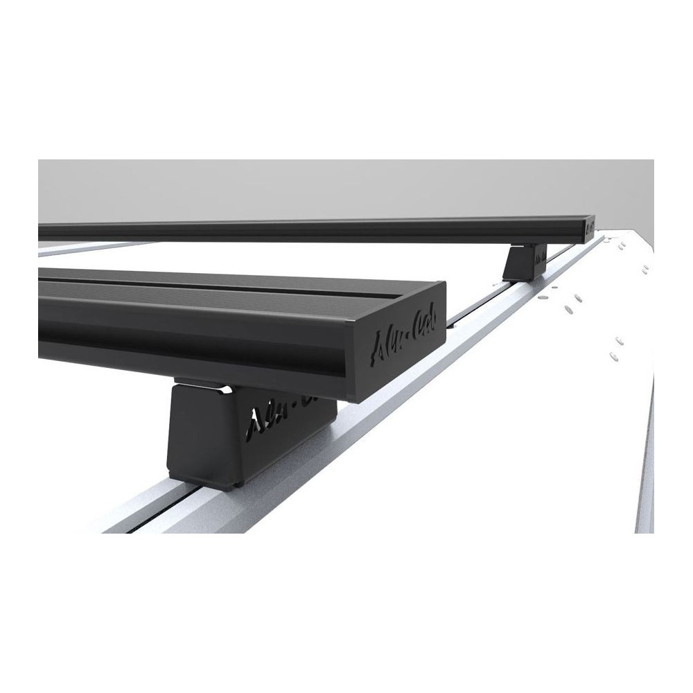 Kit de 2 barres de toit Alu-Cab – 1450 mm – Noires – Avec pieds 40 mm