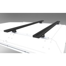 Kit de 2 barres de toit Alu-Cab – 1450 mm – Noires – Avec pieds 40 mm