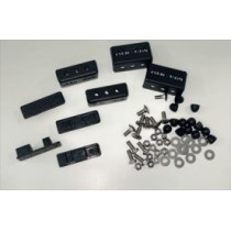 Kit de 2 barres de toit Alu-Cab – 1450 mm – Noires – Avec pieds 40 mm