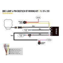 KIT de Câblage 4 Broches 12V LAZER pour Lampe 4x4 – Deutsch DT