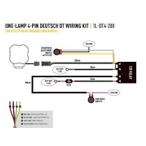 KIT de Câblage 4 Broches 12V LAZER pour Lampe 4x4 – Deutsch DT
