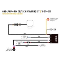 KIT de Câblage 4 Broches 12V LAZER pour Lampe 4x4 – Deutsch DT