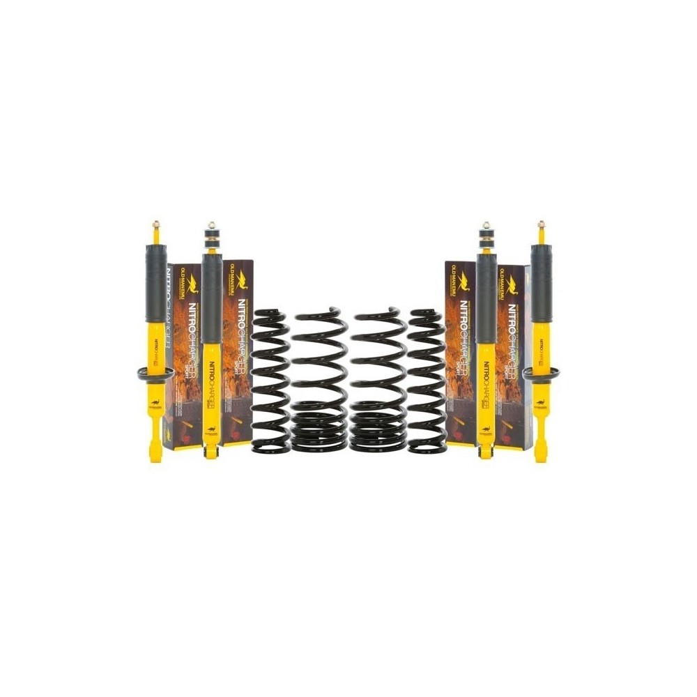 KIT DE SUSPENSION OME NITRO+ REHAUSSE +40 MM – TARAGE MEDIUM – JEEP CHEROKEE / LIBERTY KJ DIESEL (2002–2007)