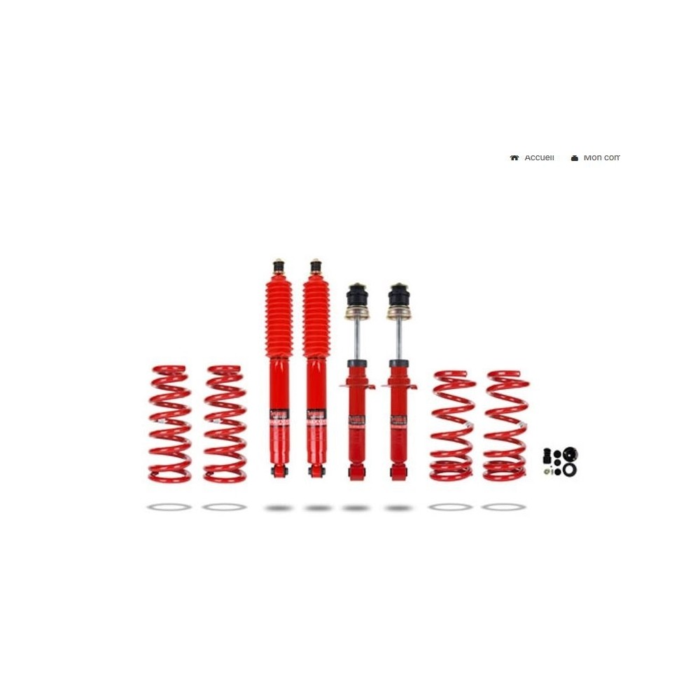 Kit de suspension Pedders TrakRyder – Réhausse +40 mm Tarage Medium – Mitsubishi Pajero III & Pajero IV