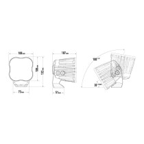 PARE LED LAZER RACE POD Jaune : Spot Off-road Puissant & Durable