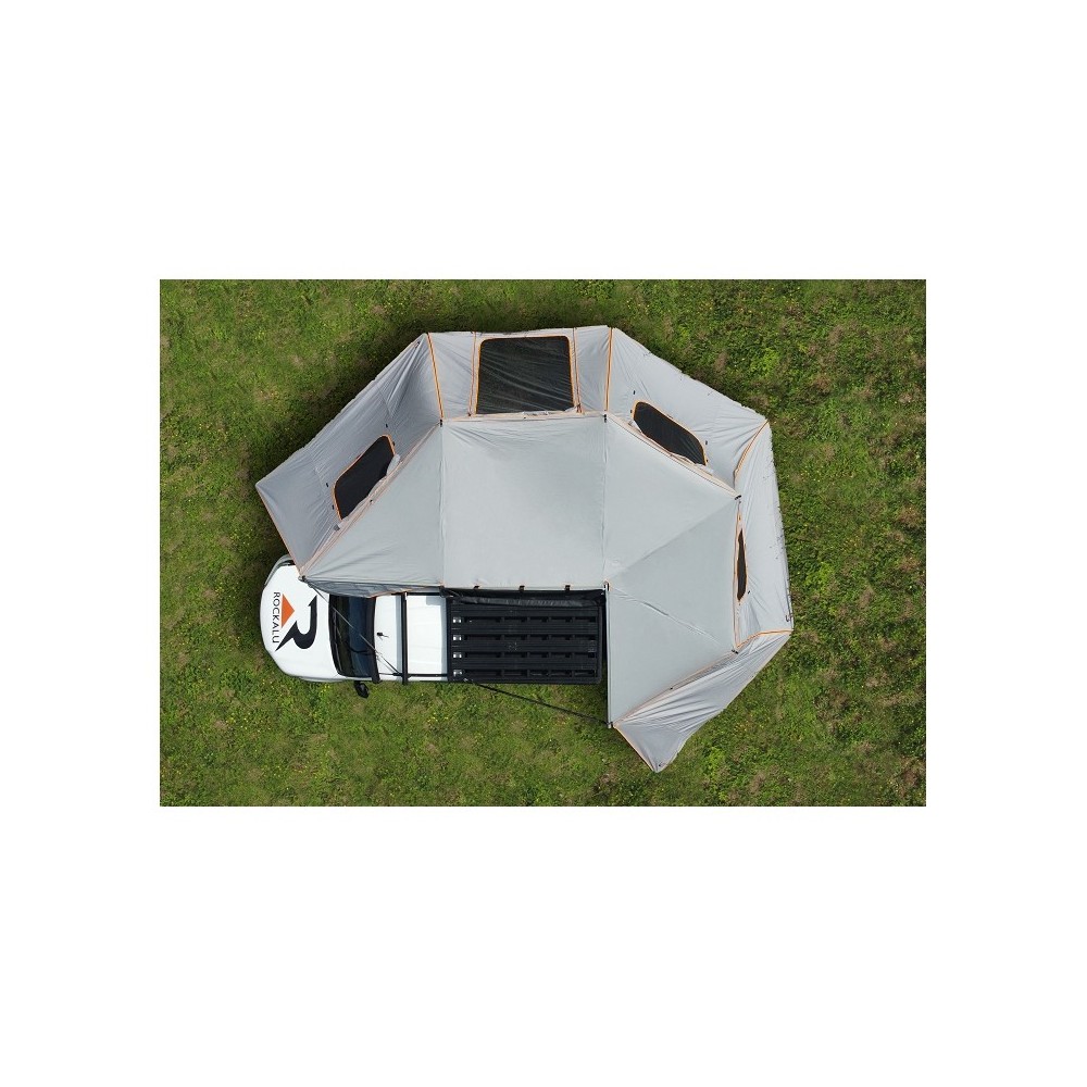 Parois auvent Rockalu 450 droit moustiquaire porte