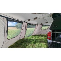 Parois auvent Rockalu 450 droit moustiquaire porte