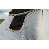 Parois auvent Rockalu 450 droit moustiquaire porte