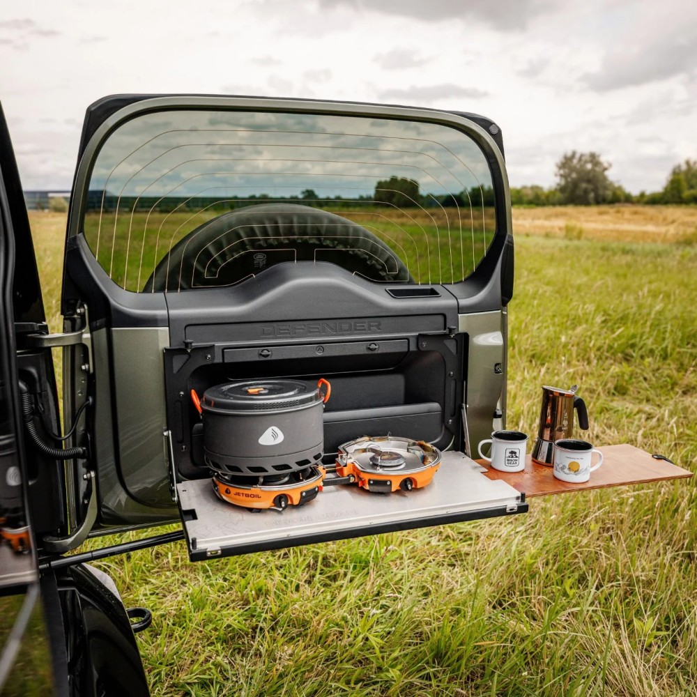 Table hayon Defender L663 rabattable | Table 4x4 avec MOLLE